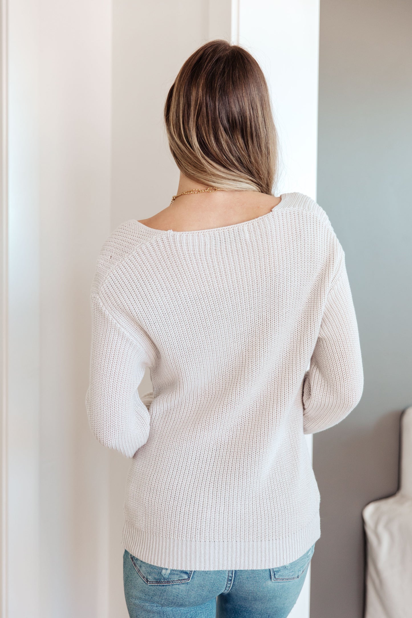 Online Only - Told You So Ribbed Knit V Neck Sweater