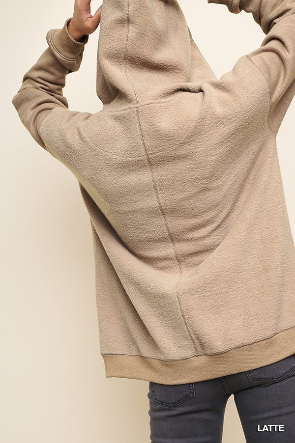 Long Sleeve Zip Up Hooded Sweatshirt!