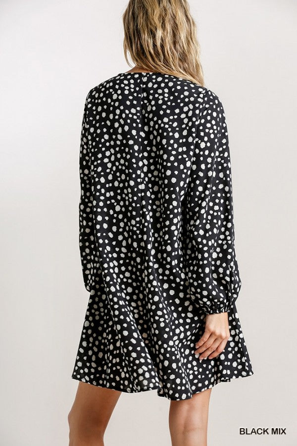 Long Sleeve Print Dress!